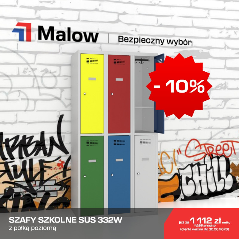 Szafka szkolna dla uczniów SUS 332W Malow